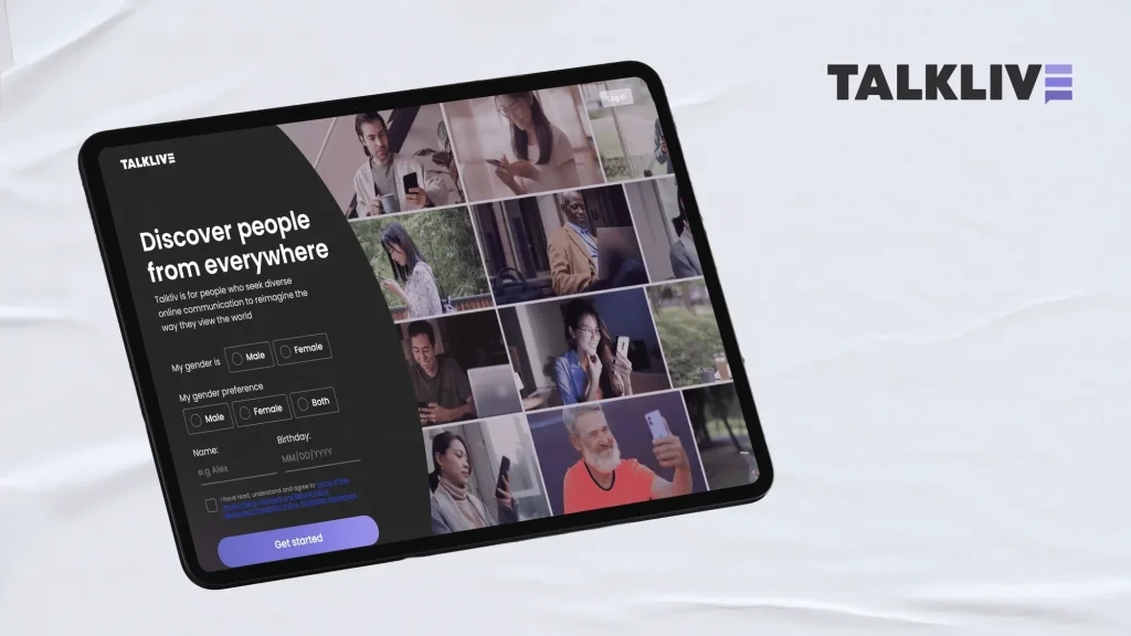 Talkliv Sing Up Process